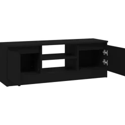 vidaXL - Tv-kast - Zwart - Bewerkt hout