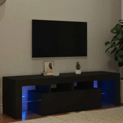 vidaXL - Tv-kast - Zwart - Bewerkt hout Sale