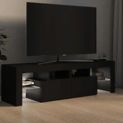 vidaXL - Tv-kast - Zwart - Bewerkt hout Sale