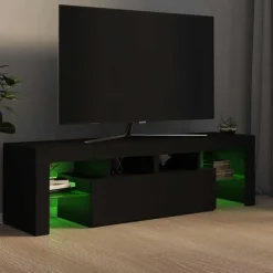 vidaXL - Tv-kast - Zwart - Bewerkt hout Sale