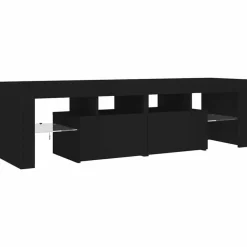 vidaXL - Tv-kast - Zwart - Bewerkt hout Sale