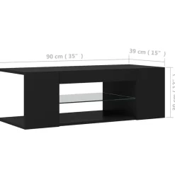 vidaXL - Tv-kast - Zwart - Bewerkt hout Clearance