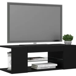 vidaXL - Tv-kast - Zwart - Bewerkt hout Clearance