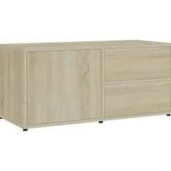 vidaXL - Tv-meubel - Bruin - Bewerkt hout