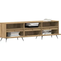 vidaXL - TV-meubel 3 vakken 3 deuren - Artisanaal eiken - Hout - 150x30x44.5 cm Best
