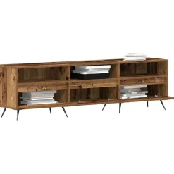 vidaXL - TV-meubel 3 vakken 3 deuren - Oud hout - Hout - 150x30x44.5 cm Hot