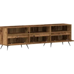 vidaXL - TV-meubel 3 vakken 3 deuren - Oud hout - Hout - 150x30x44.5 cm Hot
