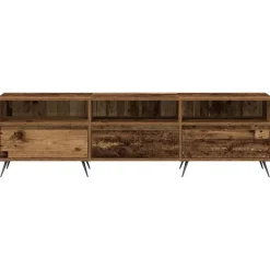 vidaXL - TV-meubel 3 vakken 3 deuren - Oud hout - Hout - 150x30x44.5 cm Hot