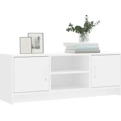 vidaXL - Tv-meubel - Wit - Bewerkt hout - 102 x 30 x 37.5 cm