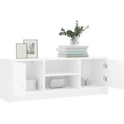 vidaXL - Tv-meubel - Wit - Bewerkt hout - 102 x 30 x 37.5 cm