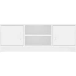 vidaXL - Tv-meubel - Wit - Bewerkt hout - 102 x 30 x 37.5 cm