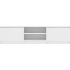 vidaXL - Tv-meubel - Wit - Bewerkt hout New