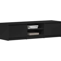 vidaXL - Tv-meubel - Zwart - Bewerkt hout Online