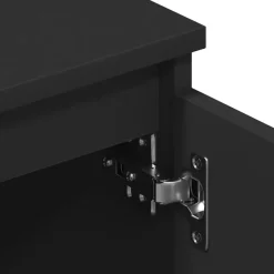 vidaXL - Tv-meubel - Zwart - Bewerkt hout Online