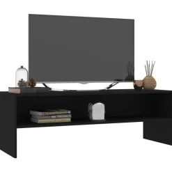 vidaXL - Tv-meubel - Zwart - Bewerkt hout Outlet