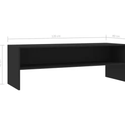 vidaXL - Tv-meubel - Zwart - Bewerkt hout Outlet