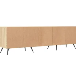vidaXL - TV-meubel met 3 deuren en 3 vakken - Sonoma eiken - 150x30x44.5 cm Clearance