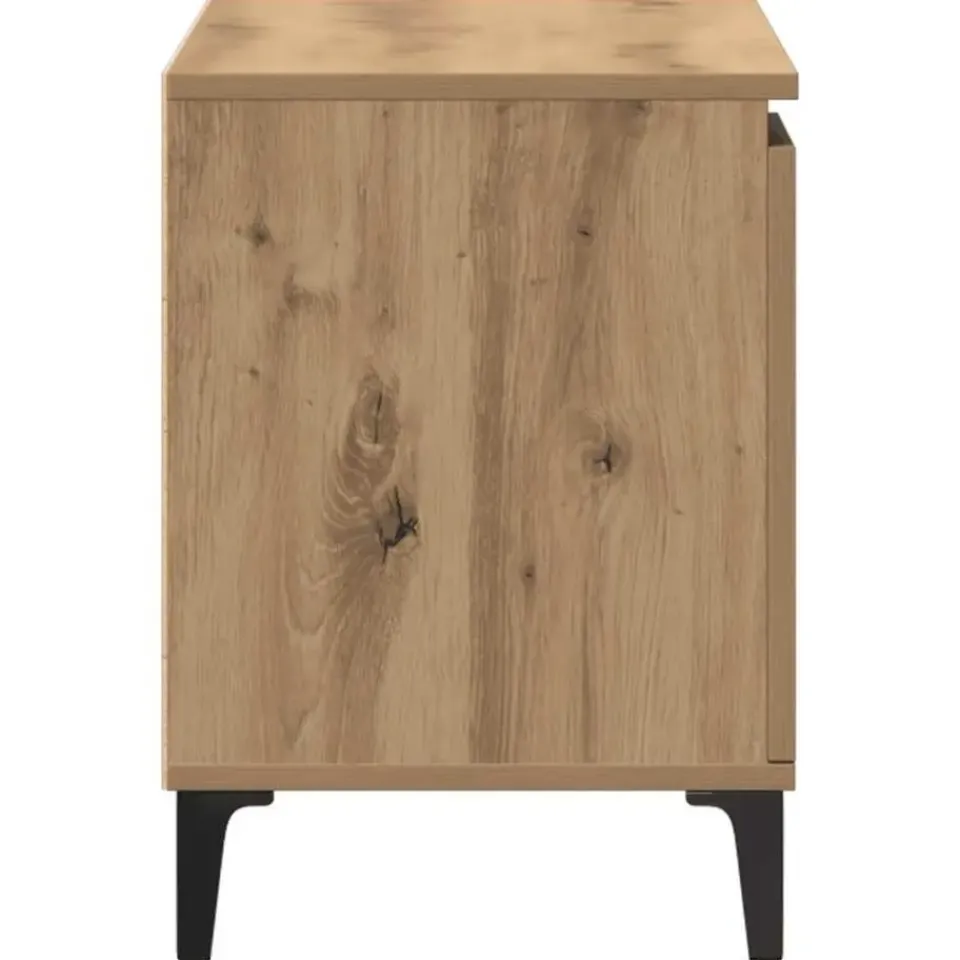 vidaXL - TV-meubel met 2 deuren en 2 vakken - Artisanaal eiken - 102x35x50 cm Best