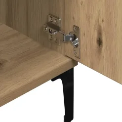 vidaXL - TV-meubel met 2 deuren en 2 vakken - Artisanaal eiken - 102x35x50 cm Best