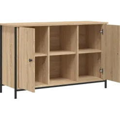 vidaXL - TV-meubel met 2 deuren 2 vakken - Sonoma eiken - Hout - 100x35x65 cm Clearance