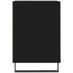 vidaXL - TV-meubel met 2 deuren 3 vakken - Zwart - Hout en metaal - 100x35x55 cm Online