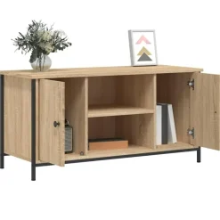 vidaXL - TV-meubel met 2 deuren 2 vakken - Sonoma eiken - Hout - 100x40x50 cm Clearance