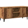 vidaXL - TV-meubel met 2 deuren en 2 vakken - Oud hout - 102x35x50 cm New