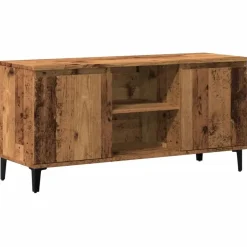 vidaXL - TV-meubel met 2 deuren en 2 vakken - Oud hout - 102x35x50 cm New