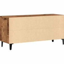 vidaXL - TV-meubel met 2 deuren en 2 vakken - Oud hout - 102x35x50 cm New