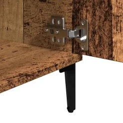 vidaXL - TV-meubel met 2 deuren en 2 vakken - Oud hout - 102x35x50 cm New