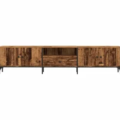 vidaXL - TV-meubel met 1 lade en 4 deuren - Oud hout - 200x25x44 cm Sale