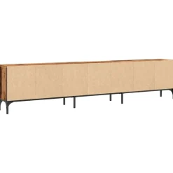 vidaXL - TV-meubel met 1 lade en 4 deuren - Oud hout - 200x25x44 cm Sale