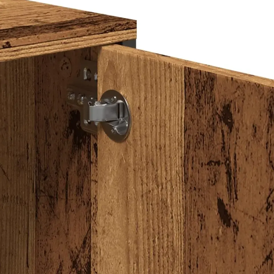 vidaXL - TV-meubel met 1 lade en 4 deuren - Oud hout - 200x25x44 cm Sale