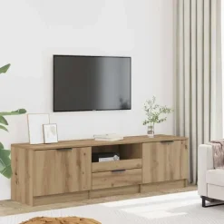 vidaXL - TV-meubel met 1 lade en 2 deuren - Artisanaal eiken - 140x35x40 cm New