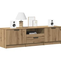 vidaXL - TV-meubel met 1 lade en 2 deuren - Artisanaal eiken - 140x35x40 cm New