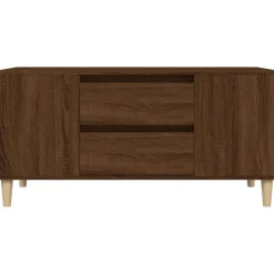 vidaXL - TV-meubel met 2 lades - Bruin eiken - Hout - 102x44.5x50 cm Sale