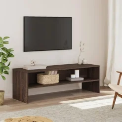 vidaXL - TV-meubel met 2 legplanken - Bruin eiken - Hout - 120x40x40 cm Best