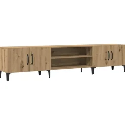 vidaXL - TV-meubel met 2 vakken 4 deuren - Artisanaal eiken - 180x31.5x40 cm Online