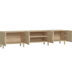 vidaXL - TV-meubel met deuren - Sonoma eiken - Hout -180x31.5x40 cm Clearance