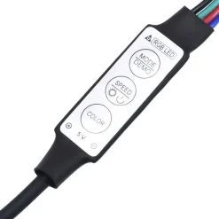 vidaXL - TV-meubel met LED en 3 deuren - Sonoma eiken - Hout - 180x35x40 cm Online