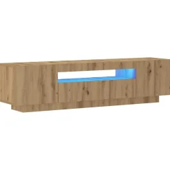 vidaXL - TV-meubel met LED en 3 deuren - Artisanaal eiken - 160x35x40 cm Hot