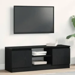 vidaXL - TV-meubel met legplank en 2 deuren - Zwart eiken - 102x30x36 cm Outlet