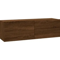 vidaXL - Tv-wandmeubel - Bruin eikenkleur - Bewerkt hout - 100 x 30 x 30 cm Best