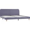vidaXL - Tweepersoonbed - Lichtgrijs - Stof - 160x200 cm Sale