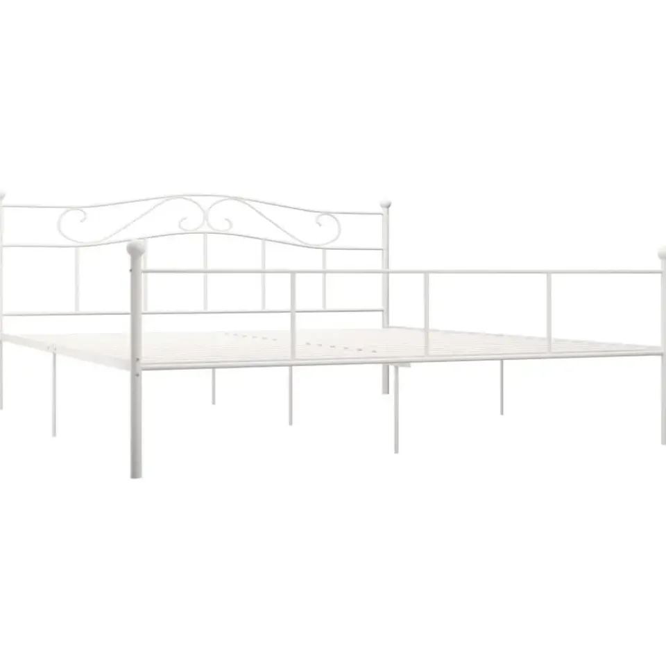 vidaXL - Tweepersoonbed - Wit - Metaal - 180 x 200 cm New