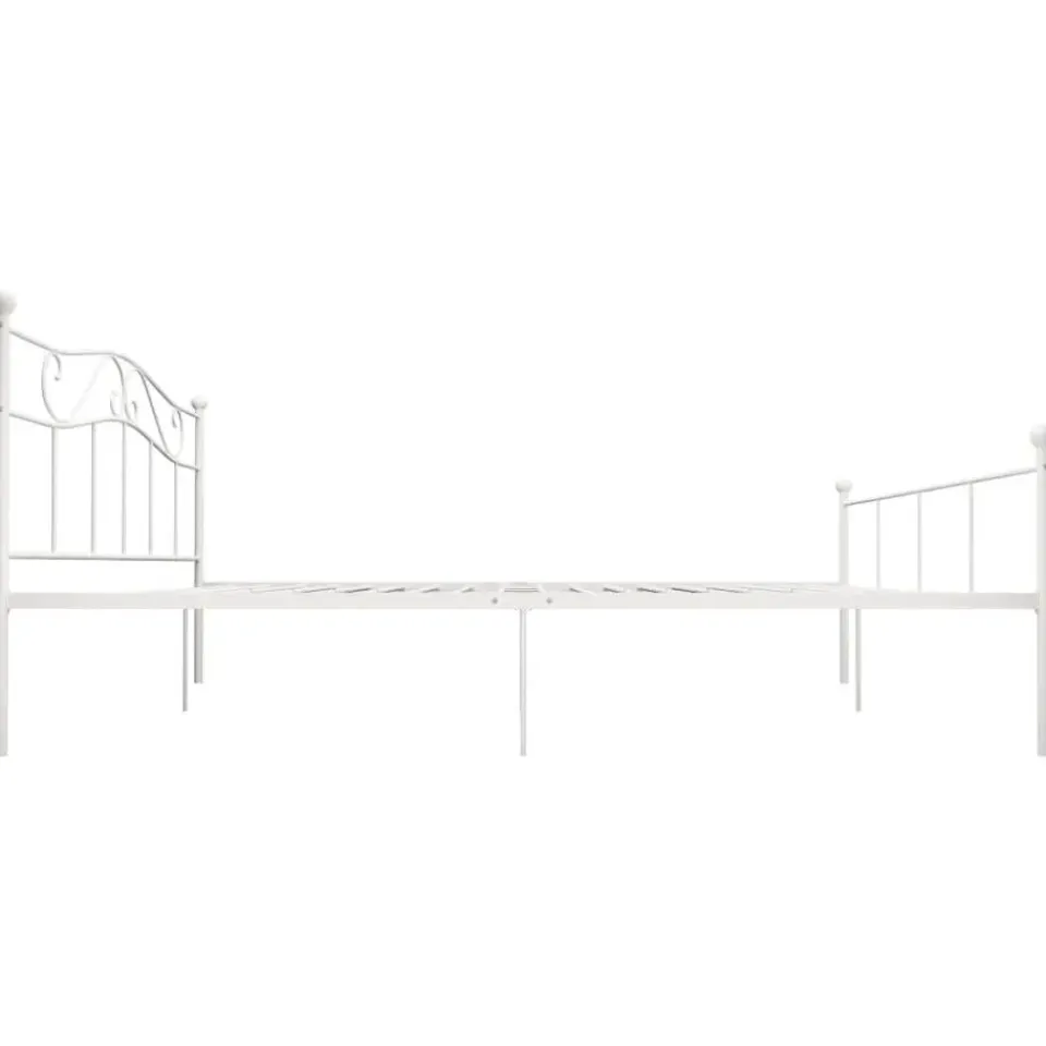 vidaXL - Tweepersoonbed - Wit - Metaal - 180 x 200 cm New