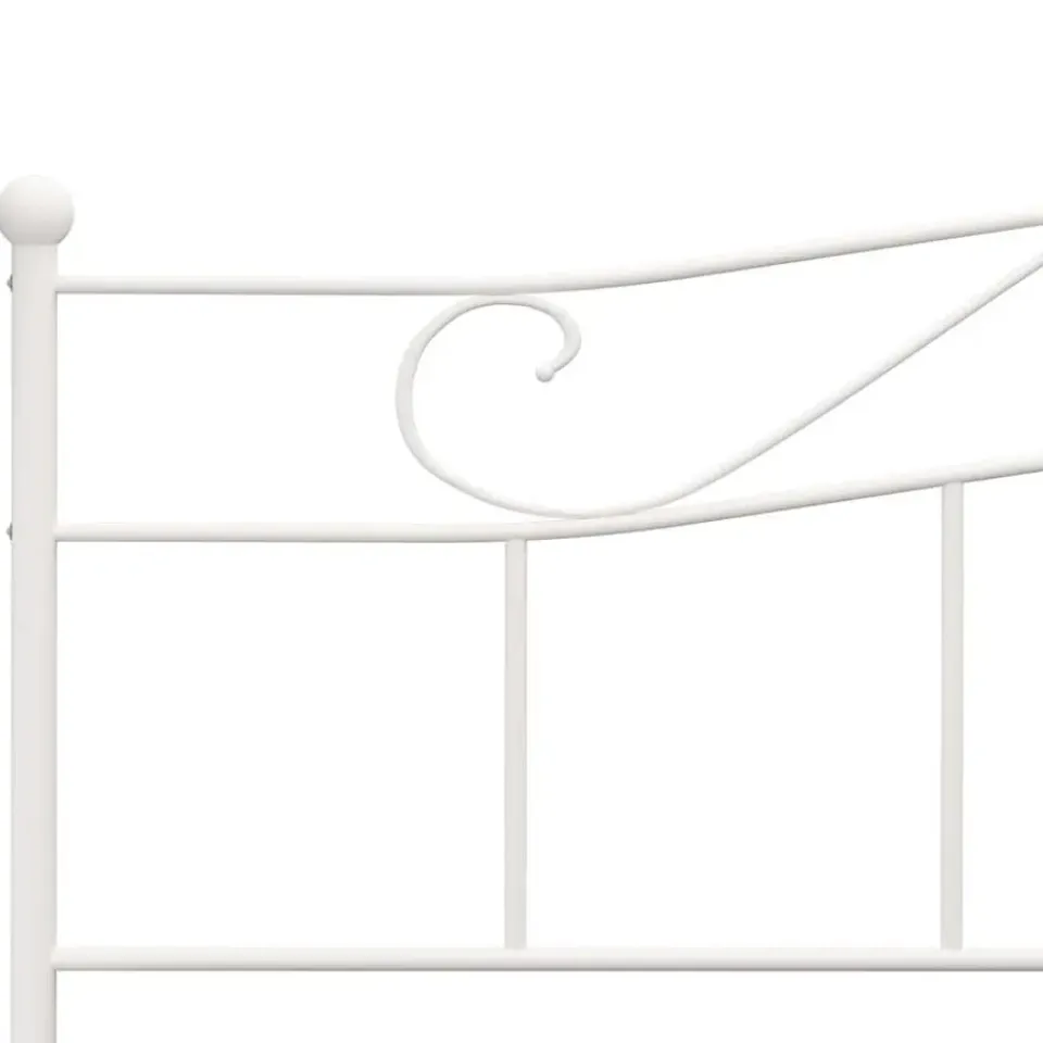 vidaXL - Tweepersoonbed - Wit - Metaal - 180 x 200 cm New