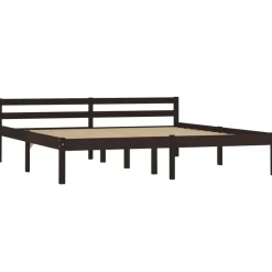 vidaXL - Tweepersoonbed met hoodfbord - Donkerbruin - Hout - 160x200 cm Best