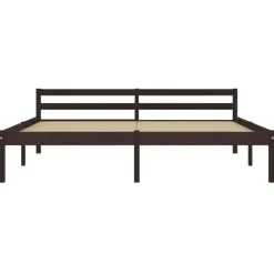 vidaXL - Tweepersoonbed met hoodfbord - Donkerbruin - Hout - 160x200 cm Best
