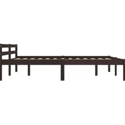 vidaXL - Tweepersoonbed met hoodfbord - Donkerbruin - Hout - 160x200 cm Best